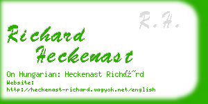 richard heckenast business card